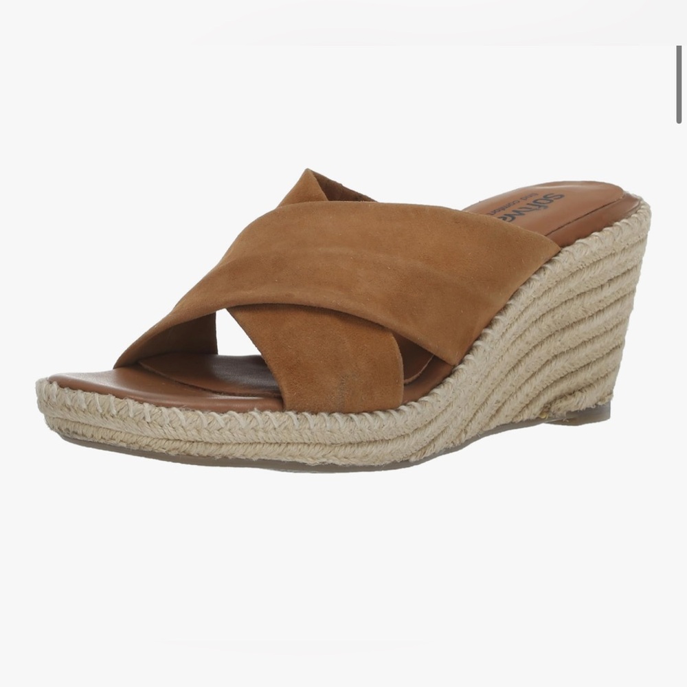NWT-SoftWalk Brown Wedge Sandals